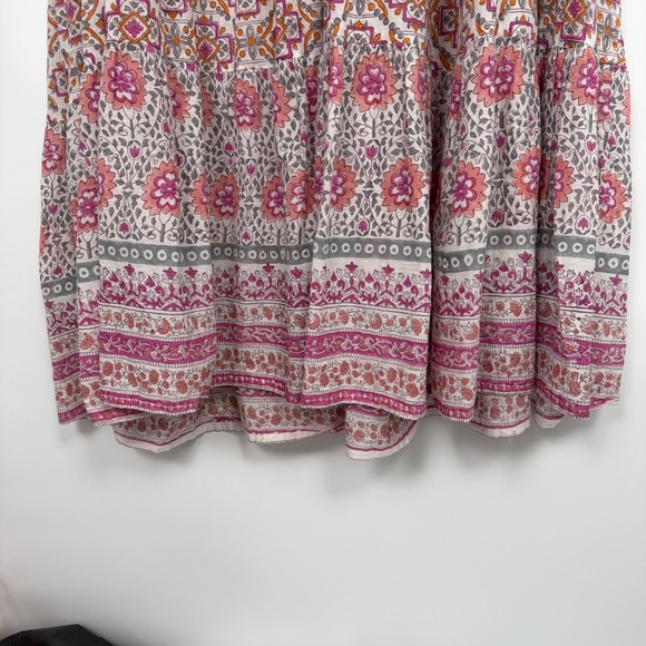 Tuckernuck Women's Floral Boho Festival Luxury Tiered Tassels Maxi Dress XL - Picture 2 of 7